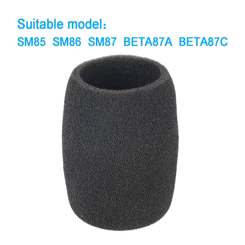 SUNMON A85WS Black Foam Windscreen Pop Filter fits for SM85, SM86, SM87Aï¼ŒBETA87A, and BETA87C by SUNMON (2Packs) - Image 2